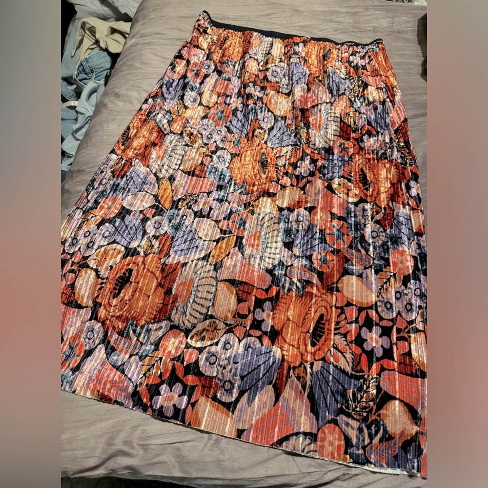 Anthropologie Maeve Vibrant Floral Midi Skirt - Picture 4 of 12
